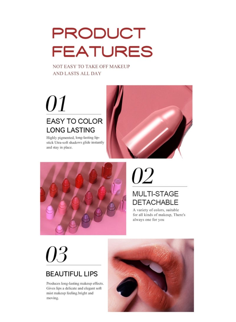 Huitich Fruit Five-Flavor Velvet Matte Lipstick 5-in-1 Set – Long-Lasting Smudge-Proof (Shade 02) - Image 4